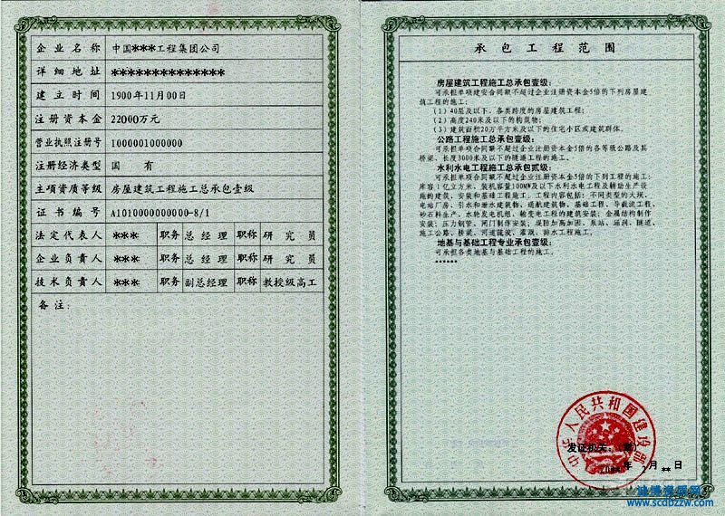 施工總承包企業(yè)資質標準是什么