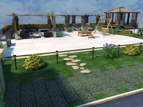 屋頂花園效果圖片